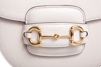 GUCCI MINI HORSEBIT 1955 ROUNDED SHOULDER BAG LEATHER OFF-WHITE