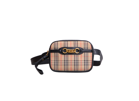 BURBERRY BUM BAG 1983 CHECK LINK VINTAGE