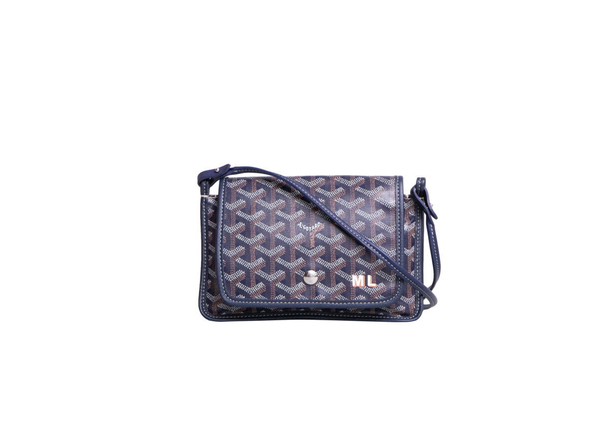 GOYARD PLUMET POCKET WALLET CANVAS GOYARDINE NAVY