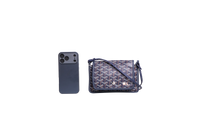 GOYARD PLUMET POCKET WALLET CANVAS GOYARDINE NAVY