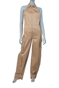 VALENTINO JUMPSUIT OVERALLS V POCKETS KHAKI