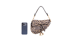 DIOR SADDLE LEOPARD PRINT MIZZA EMBROIDERED MEDIUM