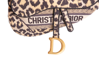 DIOR SADDLE LEOPARD PRINT MIZZA EMBROIDERED MEDIUM