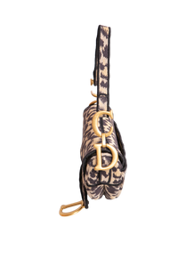 DIOR SADDLE LEOPARD PRINT MIZZA EMBROIDERED MEDIUM