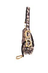 DIOR SADDLE LEOPARD PRINT MIZZA EMBROIDERED MEDIUM