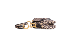 DIOR SADDLE LEOPARD PRINT MIZZA EMBROIDERED MEDIUM