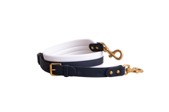 DIOR SADDLE PERFORATED OBLIQUE EMBOSSED CALFSKIN WHITE/NAVY
