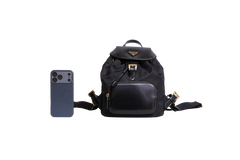 PRADA BACKPACK RE-NYLON BRUSHED SMALL BLACK