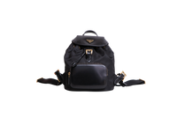 PRADA BACKPACK RE-NYLON BRUSHED SMALL BLACK