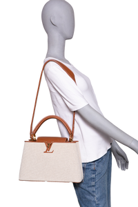 LV CAPUCINES MM CANVAS/LEATHER CARAMEL