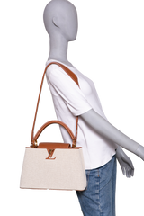 LV CAPUCINES MM CANVAS/LEATHER CARAMEL