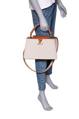 LV CAPUCINES MM CANVAS/LEATHER CARAMEL