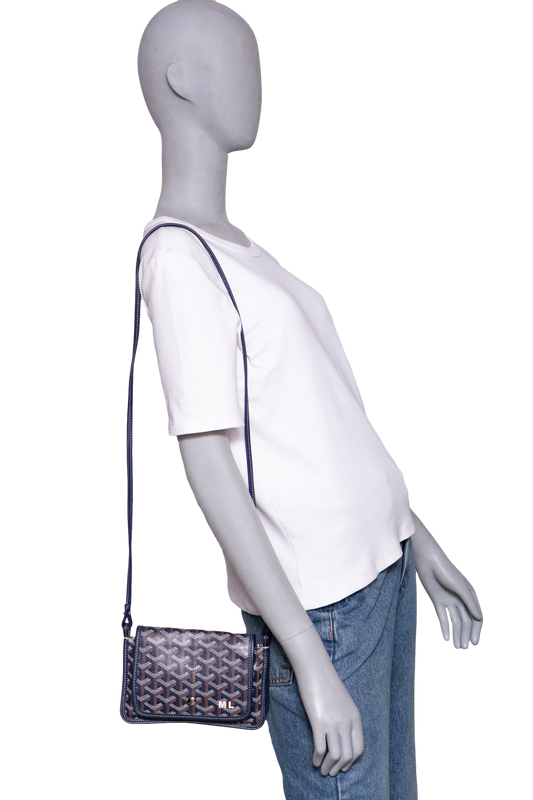 GOYARD PLUMET POCKET WALLET CANVAS GOYARDINE NAVY