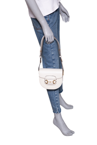 GUCCI MINI HORSEBIT 1955 ROUNDED SHOULDER BAG LEATHER OFF-WHITE