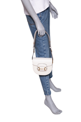 GUCCI MINI HORSEBIT 1955 ROUNDED SHOULDER BAG LEATHER OFF-WHITE