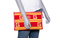 GUCCI POCHETTE PALM DESERT EL PASEO CROCHET RED/YELLOW