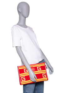 GUCCI POCHETTE PALM DESERT EL PASEO CROCHET RED/YELLOW