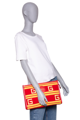 GUCCI POCHETTE PALM DESERT EL PASEO CROCHET RED/YELLOW