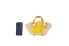 DG TOTE KENDRA SMALL RAFFIA & YELLOW