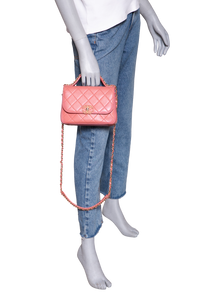 CHANEL BUSINESS AFFINITY CORAL GOLD HDWR