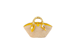 DG TOTE KENDRA SMALL RAFFIA & YELLOW