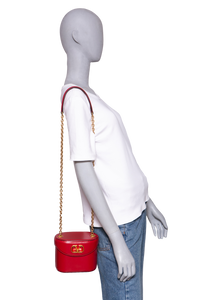 VALENTINO VAIN VANITY SHINY CALFSKIN RED