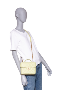 CHANEL SMALL VANITY CASE CAVIAR AVOCADO GOLD HDWR