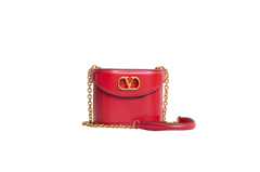 VALENTINO VAIN VANITY SHINY CALFSKIN RED