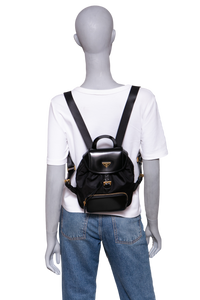 PRADA BACKPACK RE-NYLON BRUSHED SMALL BLACK