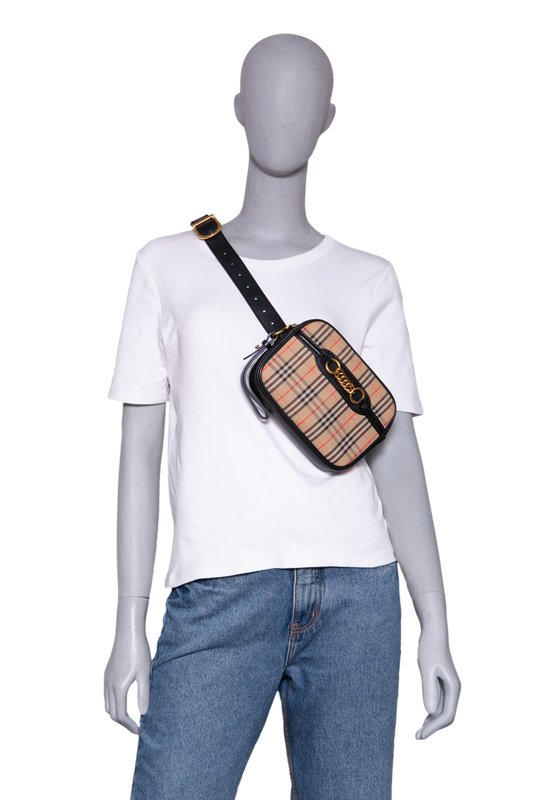 BURBERRY BUM BAG 1983 CHECK LINK VINTAGE