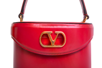 VALENTINO VAIN VANITY SHINY CALFSKIN RED