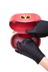 VALENTINO VAIN VANITY SHINY CALFSKIN RED