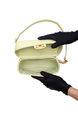 CHANEL SMALL VANITY CASE CAVIAR AVOCADO GOLD HDWR