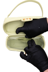 CHANEL SMALL VANITY CASE CAVIAR AVOCADO GOLD HDWR