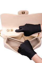 CHANEL CLASSIC FLAP JUMBO CAVIAR BEIGE