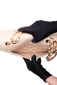 CHANEL CLASSIC FLAP JUMBO CAVIAR BEIGE