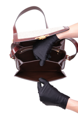 CELINE TRIOMPHE MEDIUM CANVAS WITH SNAKESKIN BROWN