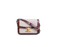 CELINE TRIOMPHE MEDIUM CANVAS WITH SNAKESKIN BROWN
