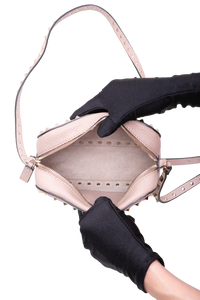 VALENTINO ROCKSTUD CAMERA BAG LEATHER NUDE
