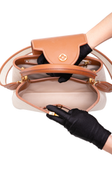 LV CAPUCINES MM CANVAS/LEATHER CARAMEL
