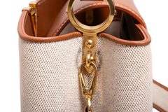 LV CAPUCINES MM CANVAS/LEATHER CARAMEL
