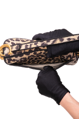 DIOR SADDLE LEOPARD PRINT MIZZA EMBROIDERED MEDIUM