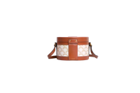 CELINE MEDIUM TAMBOUR BAG WHITE TRIOMPHE CANVAS BROWN