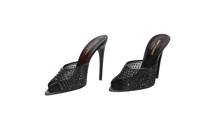 DESAPEGO BRUNA CARDOSO YSL TULLE STRASS GIPPY MULE SANDAL BLACK - 37 BR