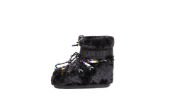 DESAPEGO BRUNA CARDOSO MOON BOOT ICON LOW FAUX FUR BEADS SHORT BOOTS BLACK -  34/36 BR