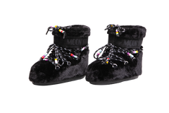 DESAPEGO BRUNA CARDOSO MOON BOOT ICON LOW FAUX FUR BEADS SHORT BOOTS BLACK -  34/36 BR