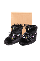 DESAPEGO BRUNA CARDOSO MOON BOOT ICON LOW FAUX FUR BEADS SHORT BOOTS BLACK -  34/36 BR