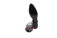 CHANEL PATENT CALFSKIN CROCODILE EMBOSSED CAP TOE CC SLINGBACK - DARK BURUNDY & BLACK - 36,5 BR