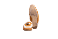 HERMÈS MULES OZ SUEDE MIEL/ÉCRU - 35 BR