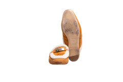 HERMÈS MULES OZ SUEDE MIEL/ÉCRU - 35 BR